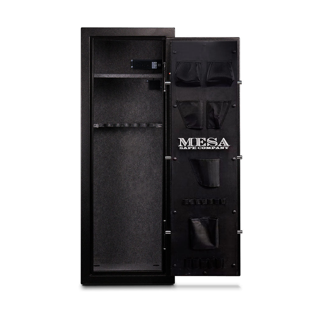 Mesa MGL14C Gun & Rifle Safe Door Open with Gun Racking