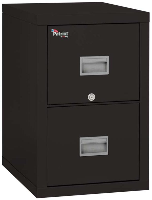 FireKing 2P1825-C 2 Drawer Patriot Vertical File Cabinet Black