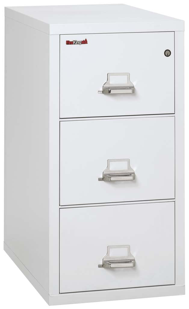 FireKing 3-1831-C Three Drawer Letter 31&quot; D Fire File Cabinet Arctic White