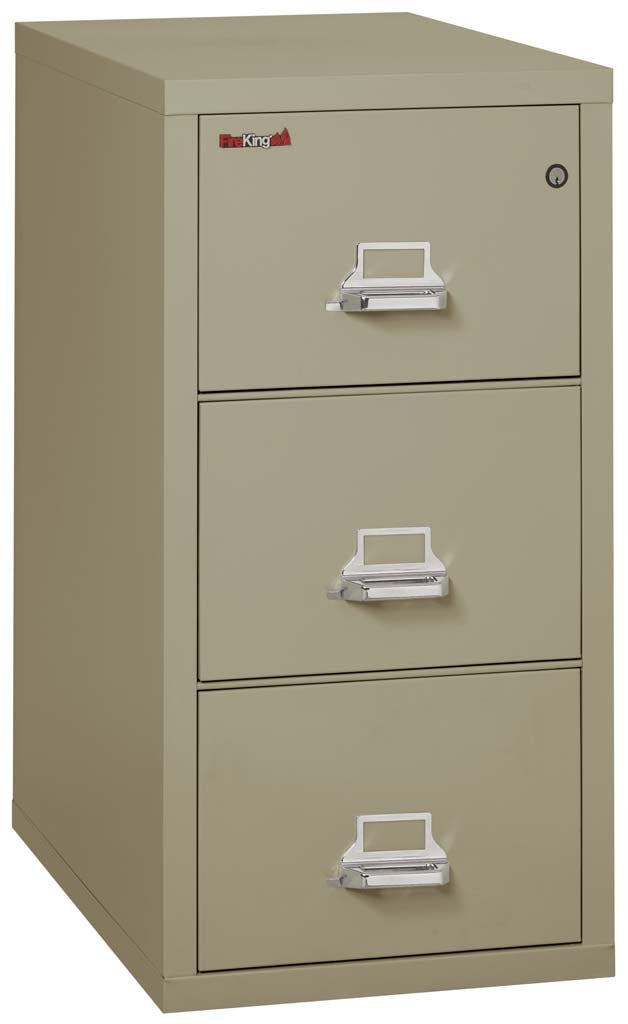 FireKing 3-1831-C Three Drawer Letter 31&quot; D Fire File Cabinet Pewter