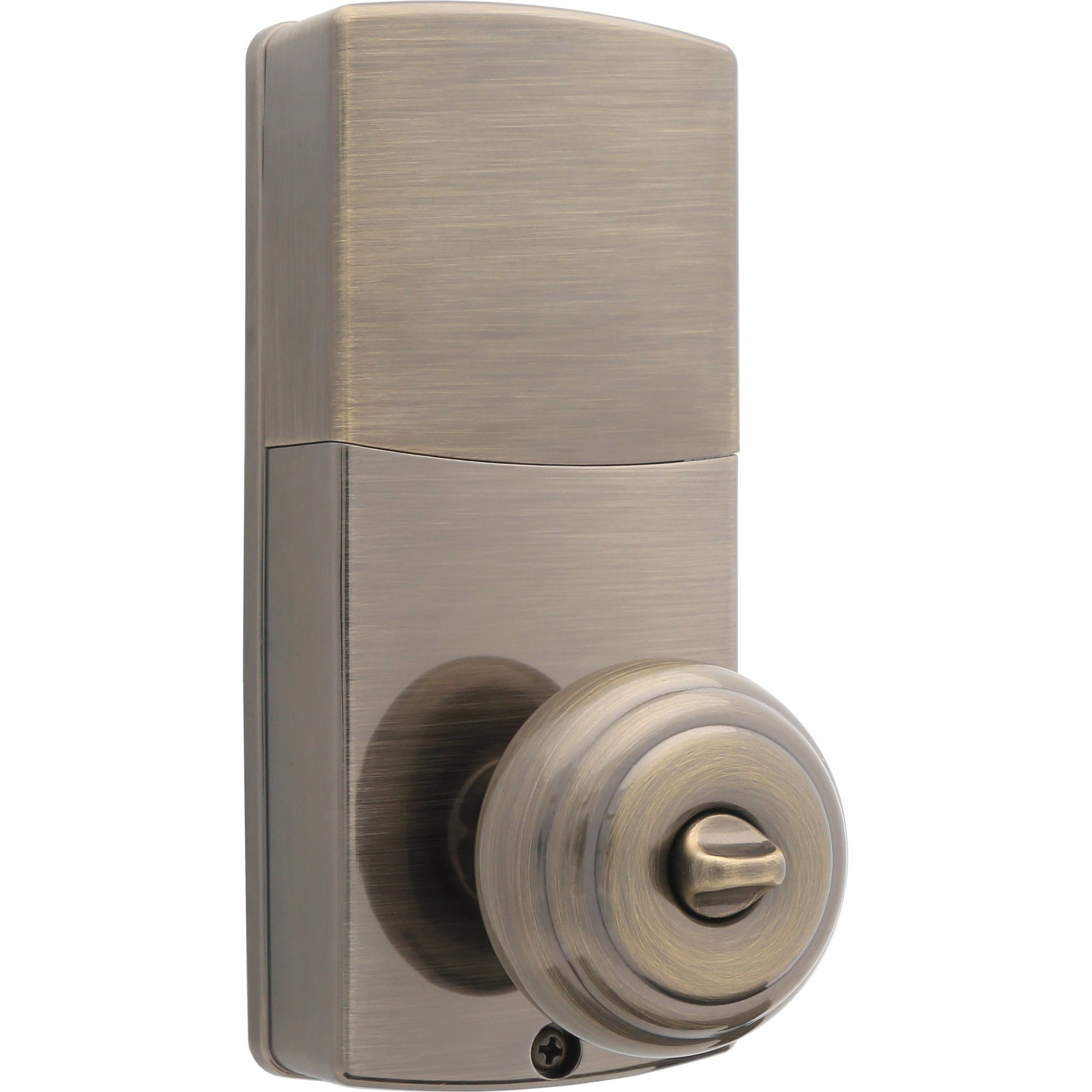 Honeywell 8732101 Electronic Entry Knob Door Lock with Keypad Antique Brass Finish