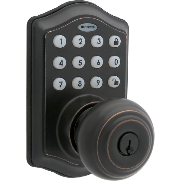 Honeywell 8732401 Electronic Entry Knob Door Lock with Keypad in