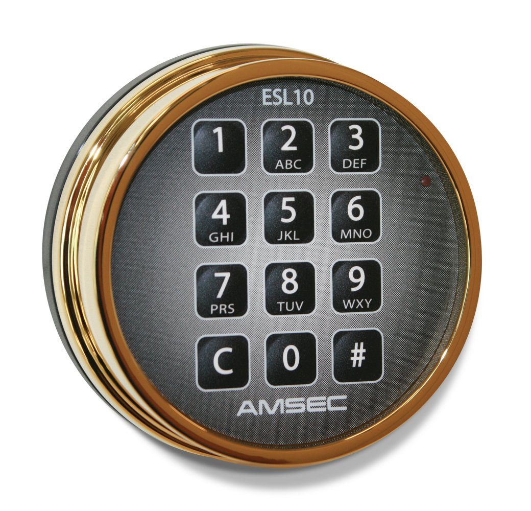 AMSEC ESL10XL Electronic Digital Lock Brass