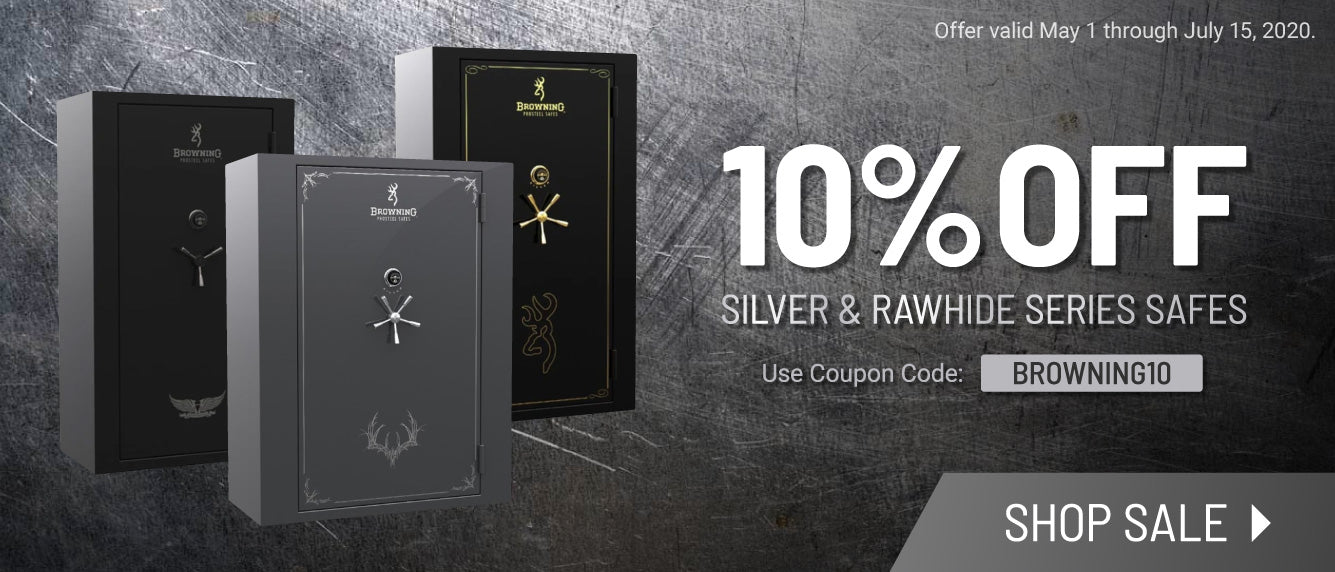 Browning 10% off Silver & Rawhide Series Safes