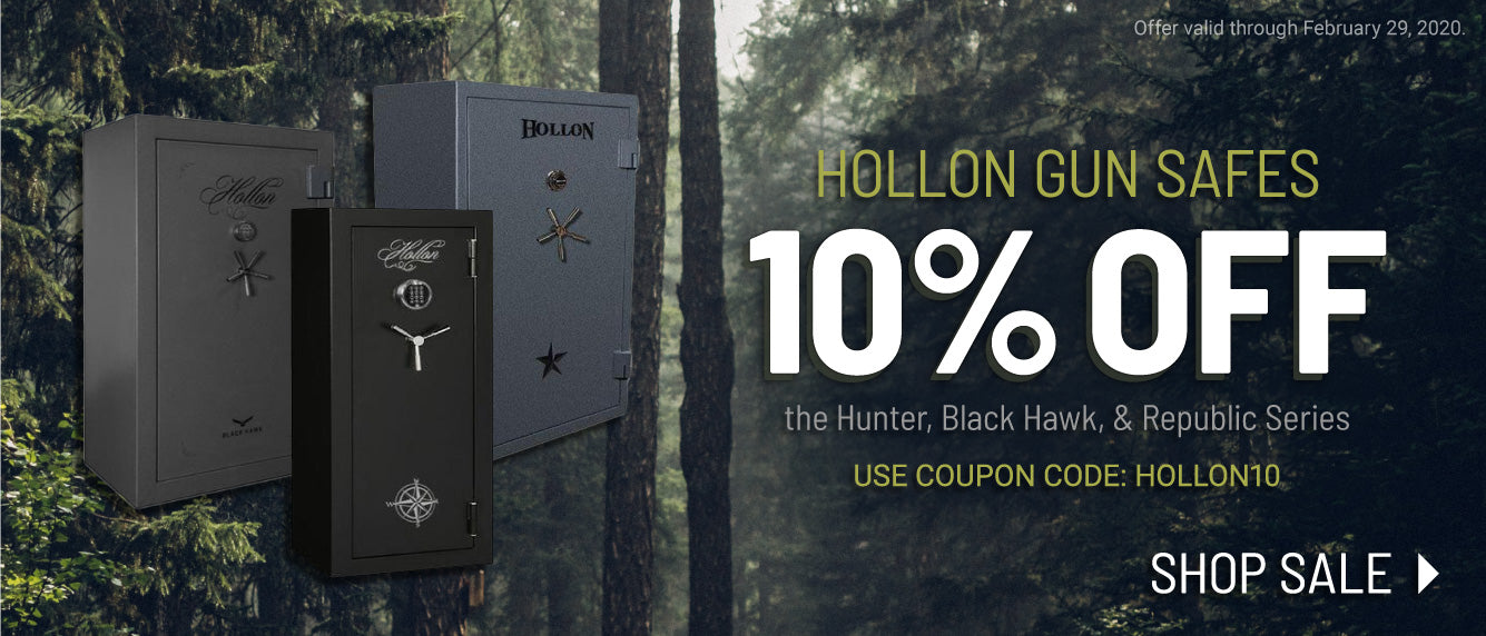 Hollon Gun Safes - 10% off The Hunter, Black Hawk and Republic Series