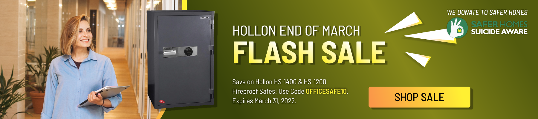 Hollon Flash Sale on HS-1200 & HS-1400 Fireproof Office Safes
