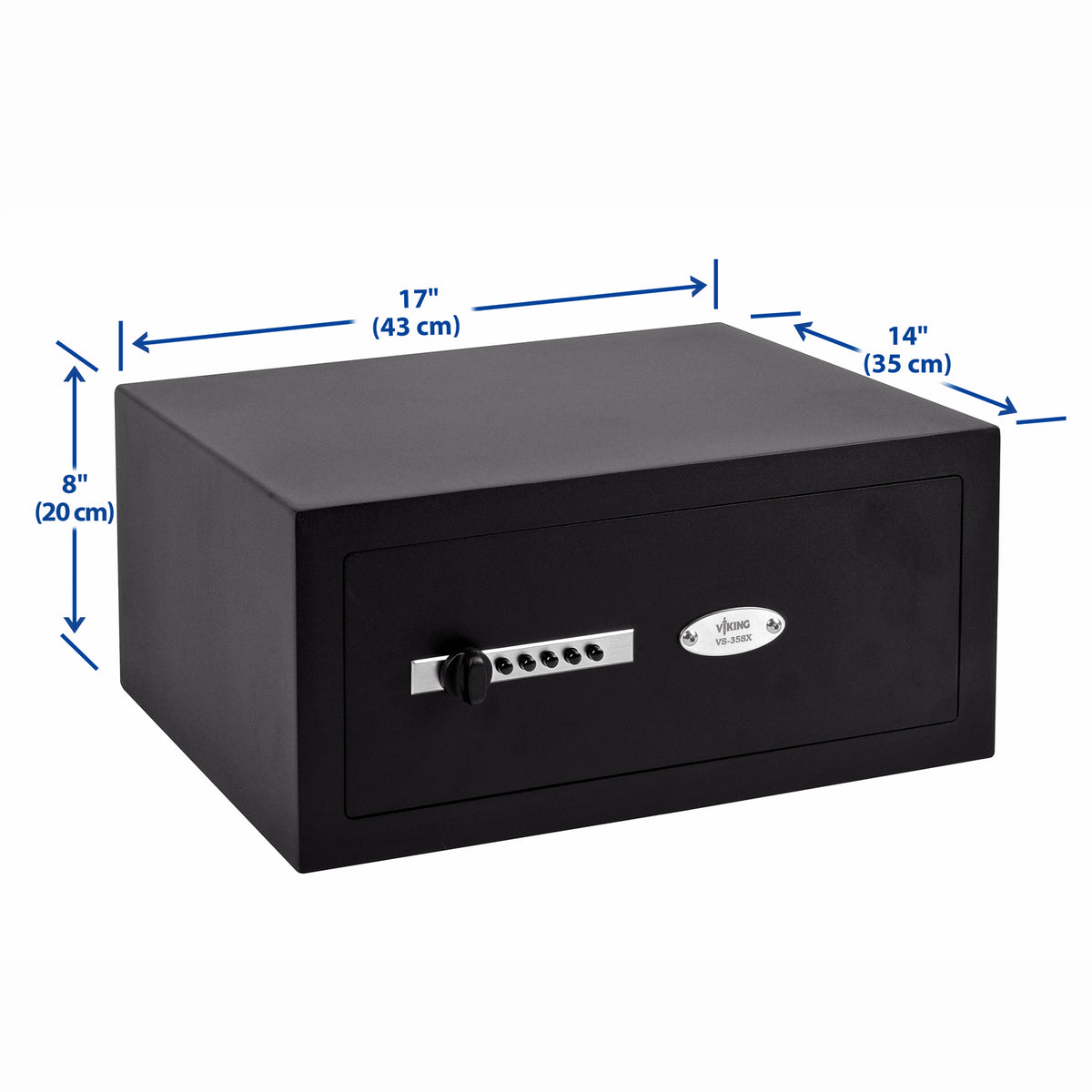 Viking VS-35SX Wide Multi Handgun Safe with Simplex Lock Outside Dimensions