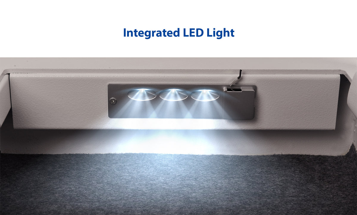 Viking VS-52BLXW Hidden in Wall Safe Biometric Safe White Integrated LED Light