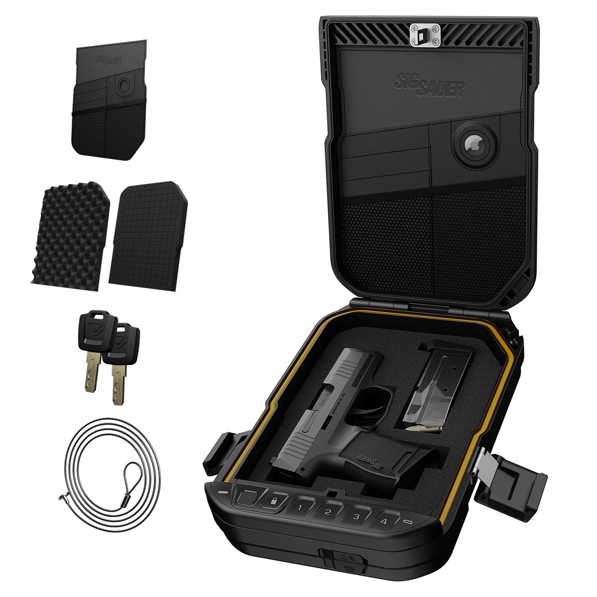 Vaultek Sig Sauer LifePod Biometric Rugged Weather Resistant Lockbox with Accessories