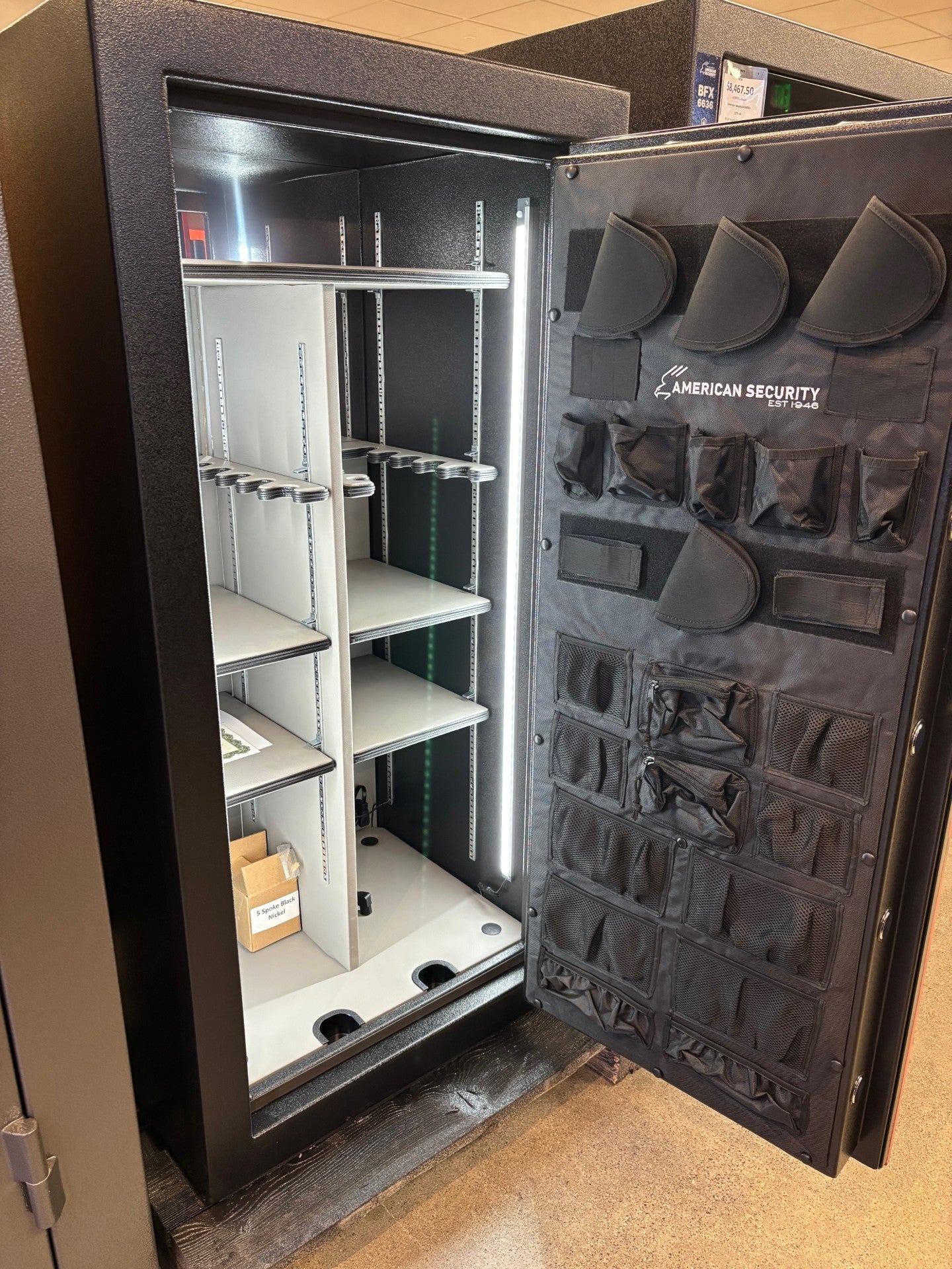 AMSEC BFX6030 Gun Safe with Wavy USA Flag Vinyl Door – 2 Hour Fire