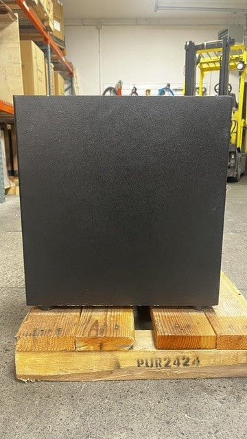 Left side of the safe. 