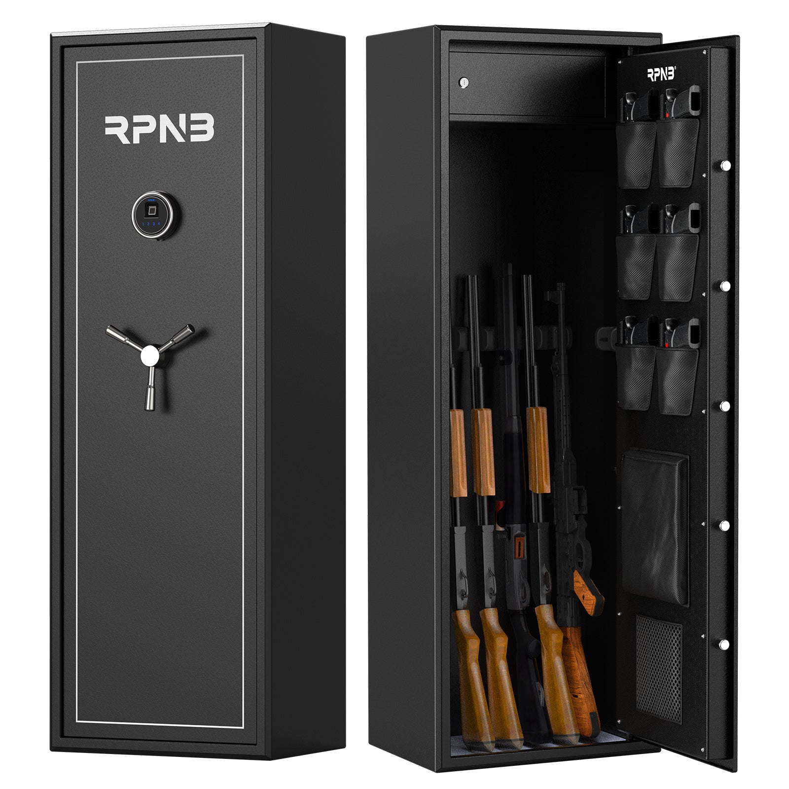 RPNB RP10FR Biometric Large 10 Gun Cabinet with Electronic Digital Lock