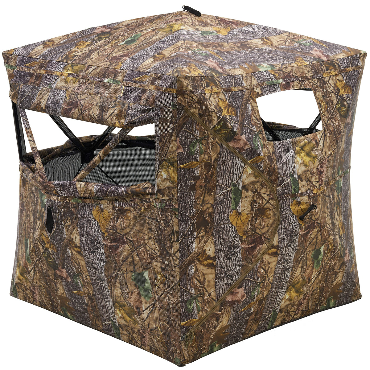 RPNB HGB-1 Hunting Blind One-Way 270 Degree See Through 2-3 Person Portable Pop-Up With See Through Area 2