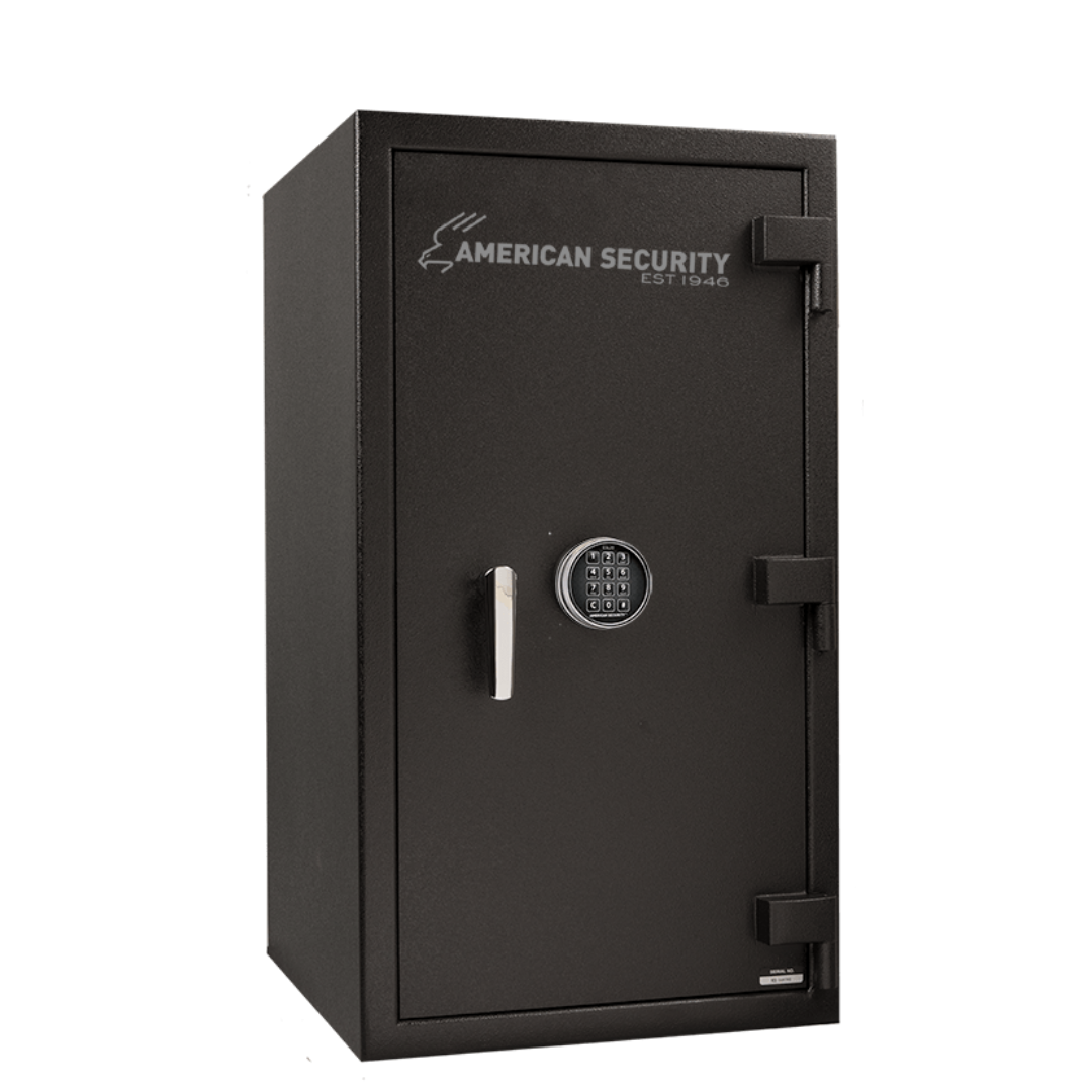 AMSEC BF3416 RSC Rated Jewelry Safe Black Front Left Closed.