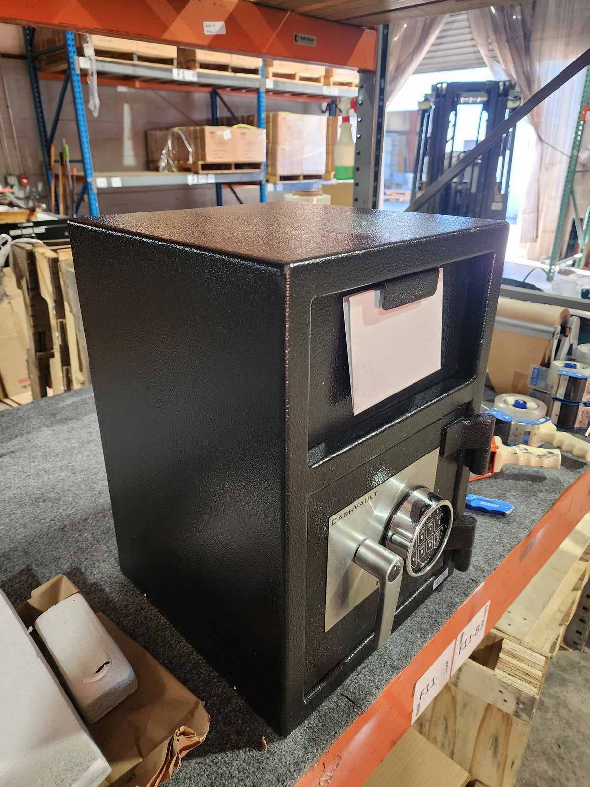 Hayman CV-F20-E Front Loading Depository Safe Blemished Left Side View