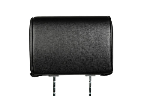 The Headrest Slide Safe Black Leather Closed Front View