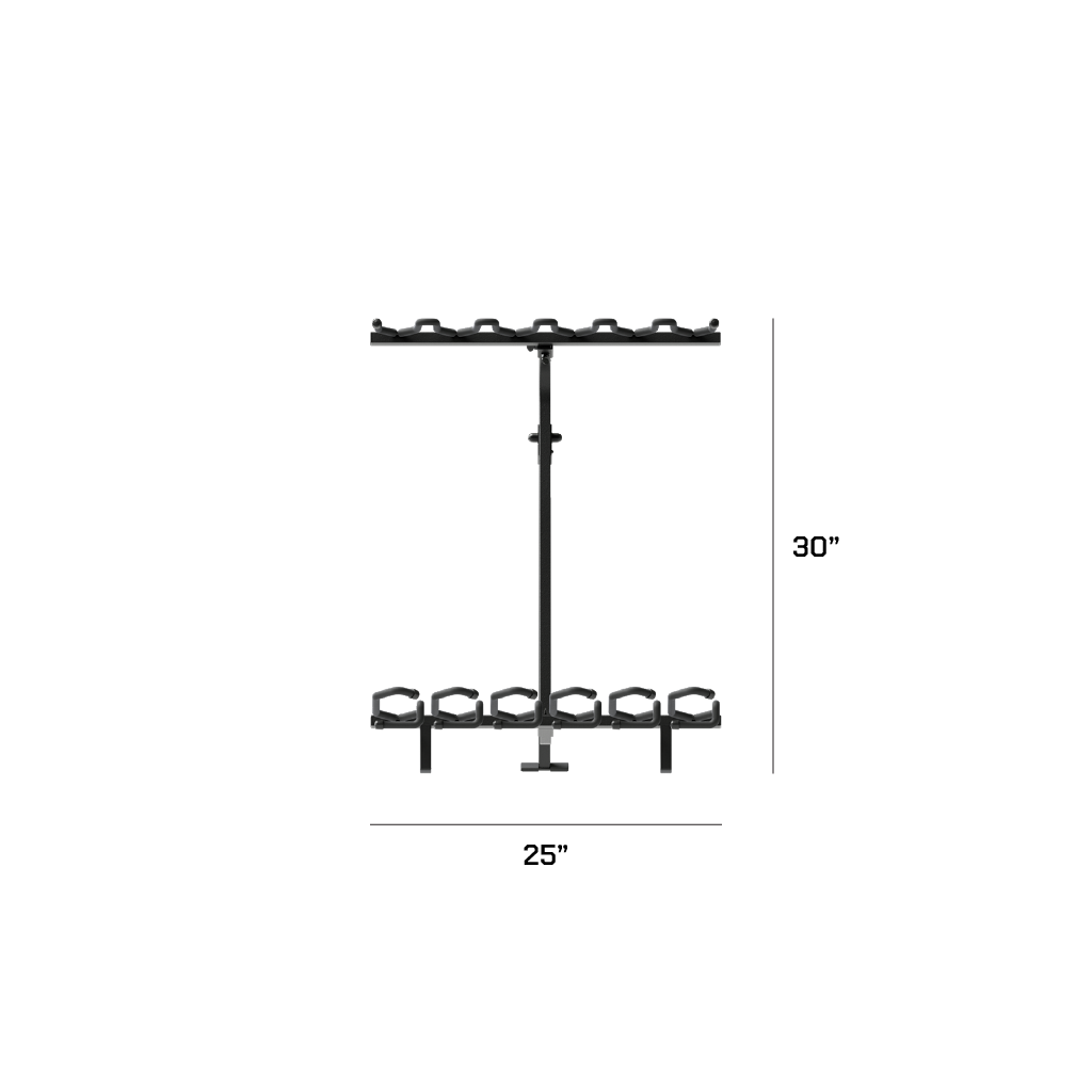 Hold Up Displays Folding Metal Firearm/Bow Rack with Short Barrel Rest HD39-SBR Dimensions