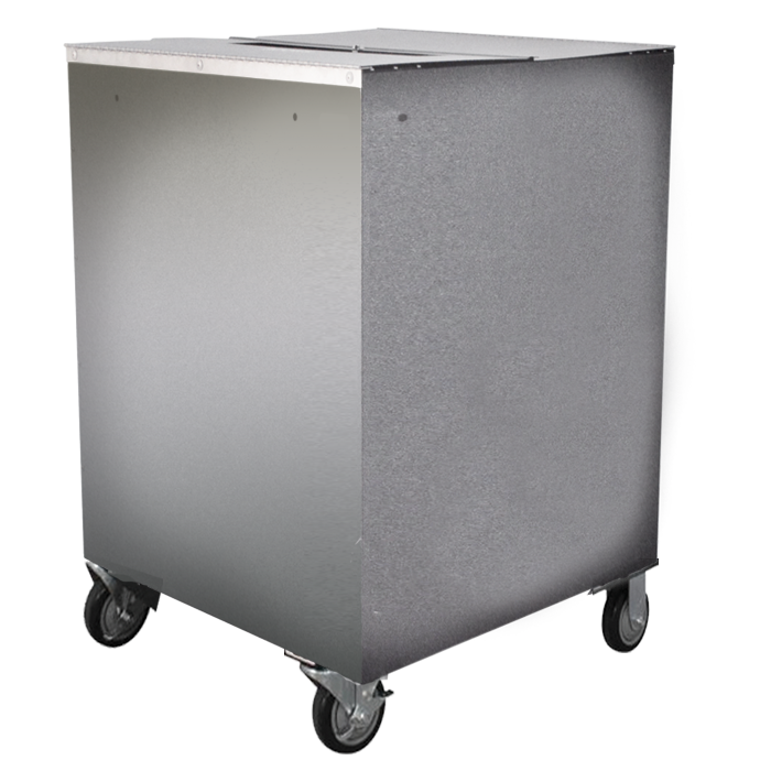 Kingsley 34-9650 CollectionPoint 30" Aluminum Rolling Collection Bin with Lid