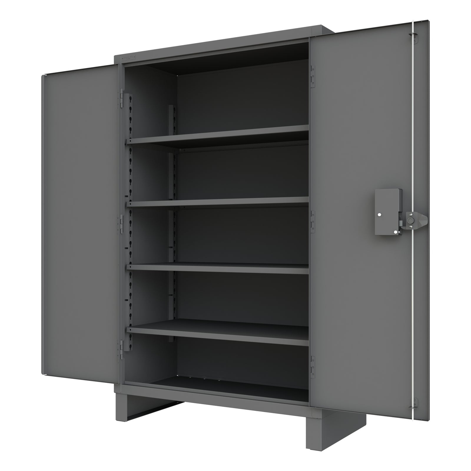 Durham 3703PL-4S-95 14-Gauge Security Access Control Cabinet with 4 Shelves
