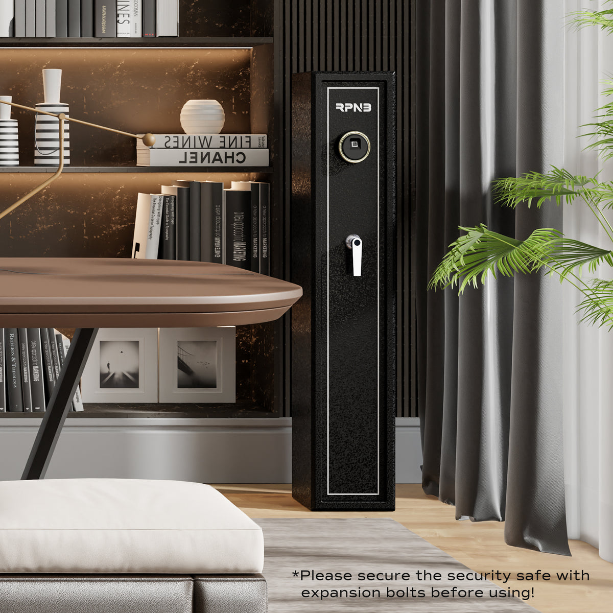 RPNB RP3FR 3 Gun Large Long Gun Cabinet Installed In Office