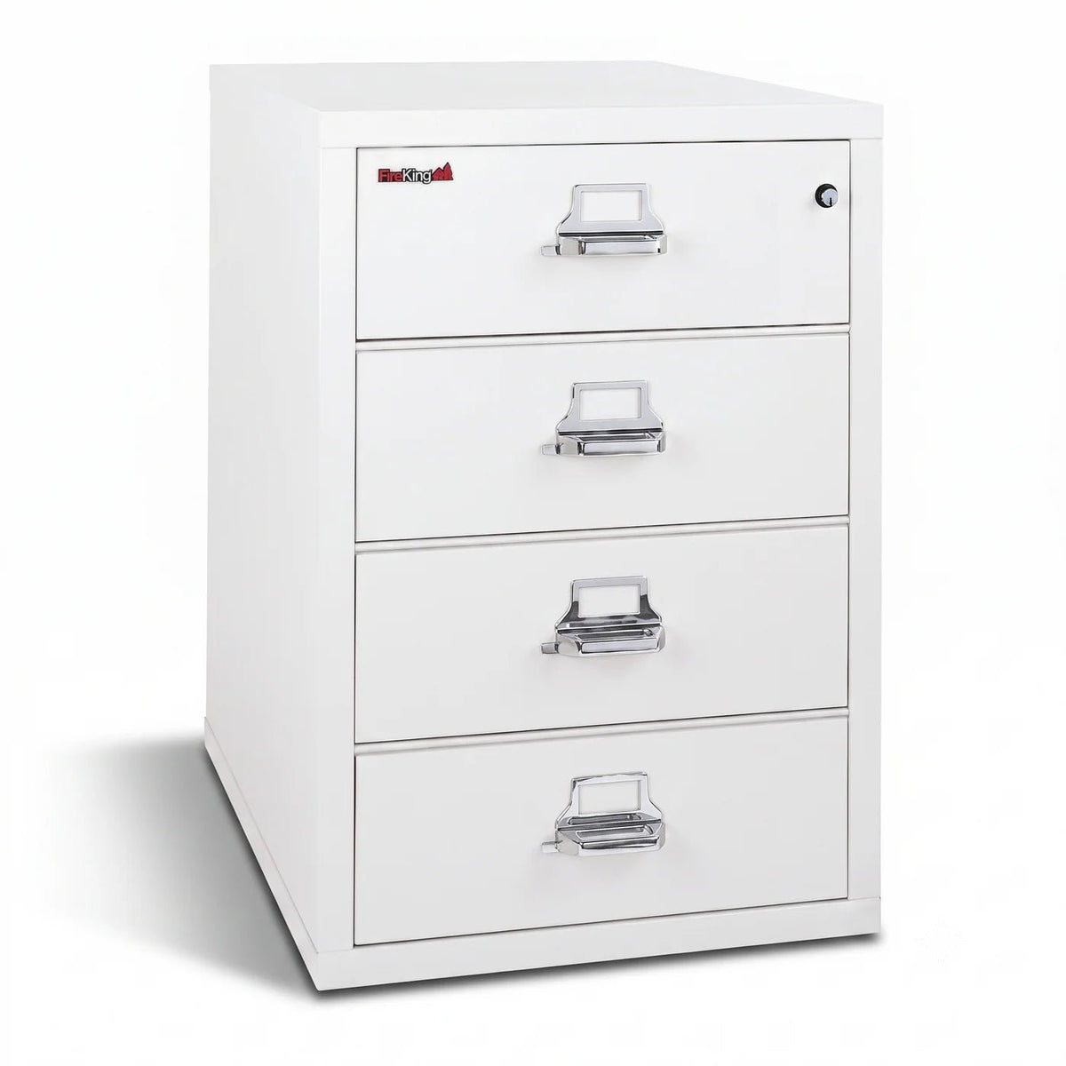 FireKing 4-2536-C 4 Drawer Card & Note Fireproof File Cabinet Arctic White