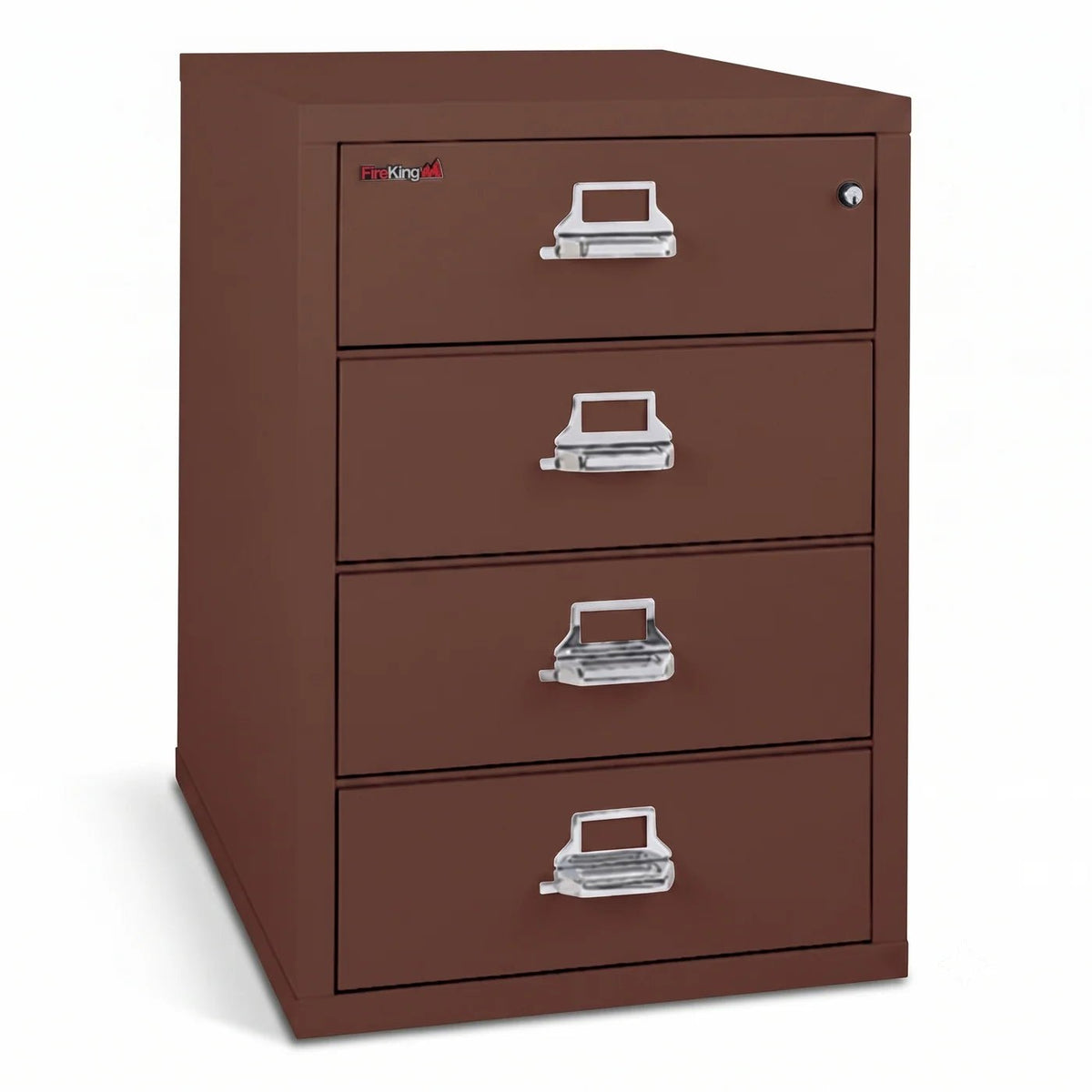 FireKing 4-2536-C 4 Drawer Card & Note Fireproof File Cabinet Brown