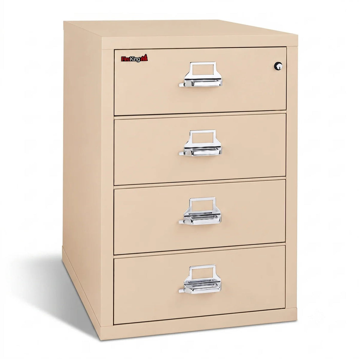 FireKing 4-2536-C 4 Drawer Card & Note Fireproof File Cabinet Champagne