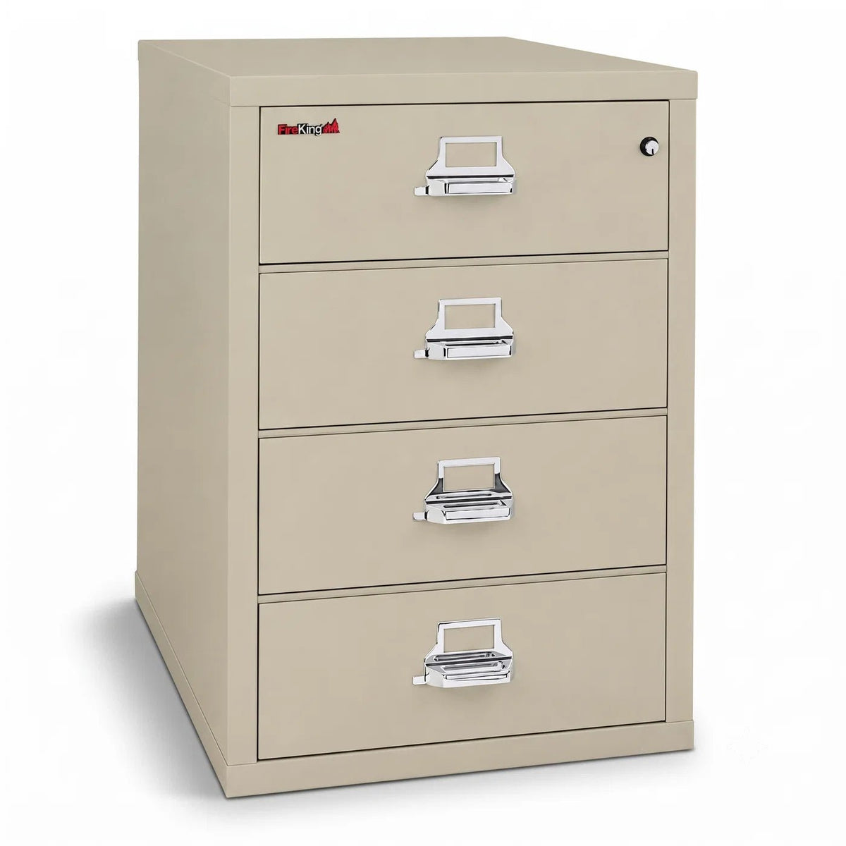 FireKing 4-2536-C 4 Drawer Card & Note Fireproof File Cabinet Pewter