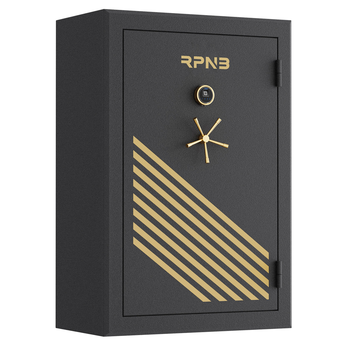 RPNB RPFS45-B 45 Gun Fireproof Biometric Gun Safe Black Door Closed