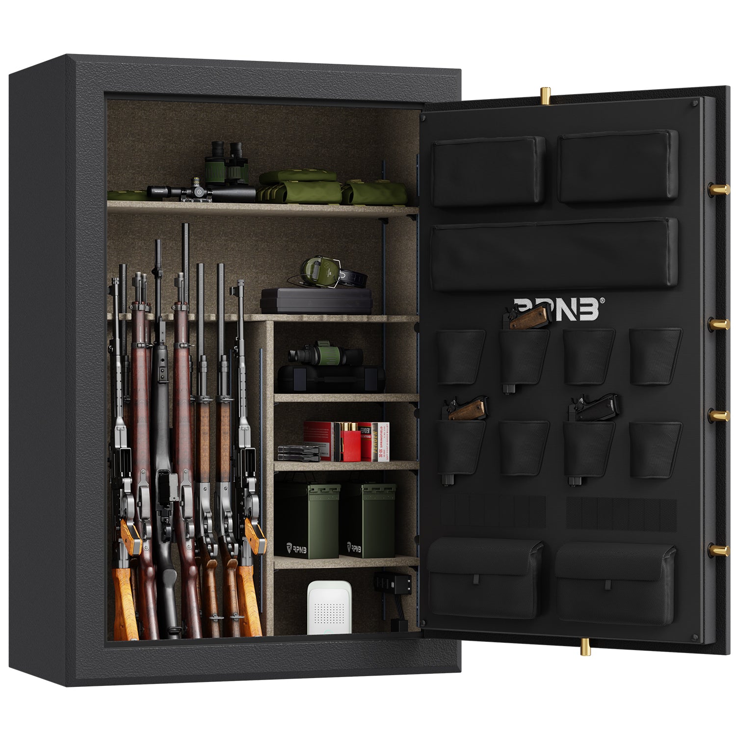 RPNB RPFS45-B 45 Gun Fireproof Biometric Gun Safe Black - Safe and ...