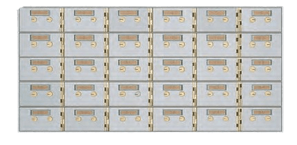 American Vault 515-30 Safe Deposit Boxes 30 Openings 3" x 5"