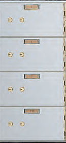 American Vault 521-4 Safe Deposit Boxes 4 Openings 5" x 10"