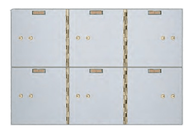 American Vault 522-6 Safe Deposit Boxes 6 Openings 10" x 10"