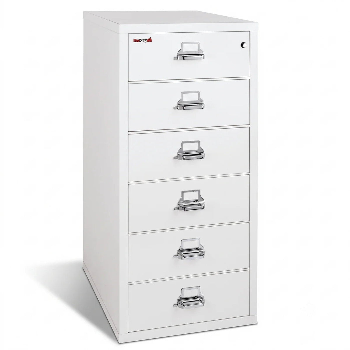 FireKing 6-2552-C 6 Drawer Card-Check-Note Fireproof File Cabinet Arctic White