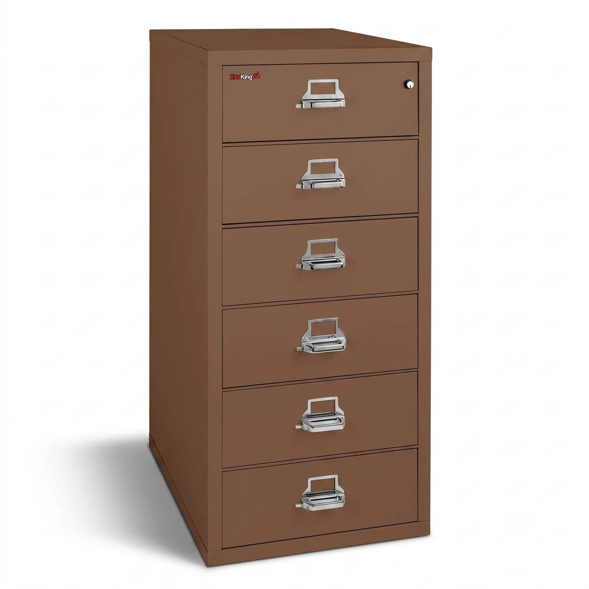 FireKing 6-2552-C 6 Drawer Card-Check-Note Fireproof File Cabinet Tan
