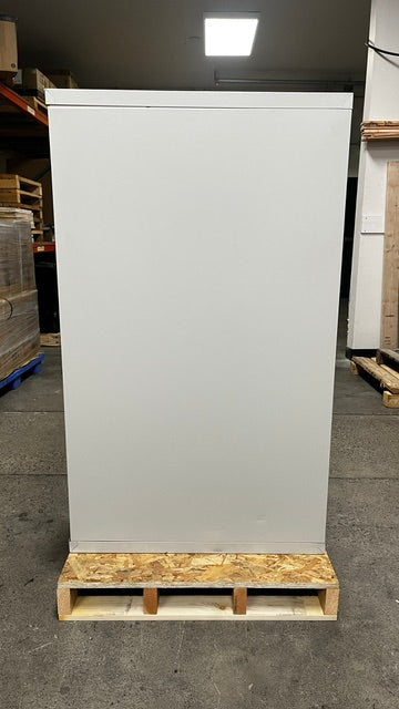 View of the left side of the file cabinet. 