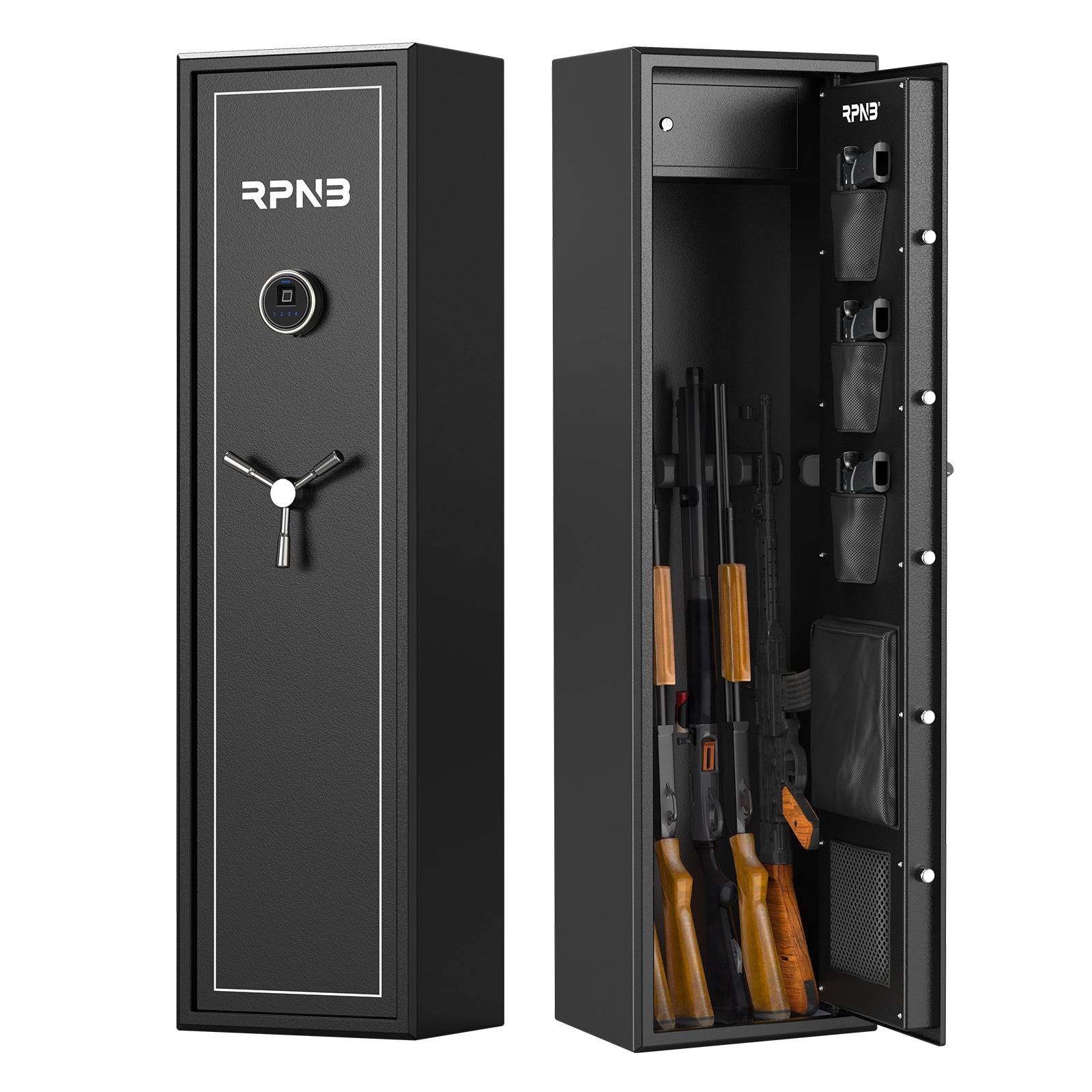 RPNB RP7FR Biometric Large 7 Gun Cabinet with Electronic Digital Lock
