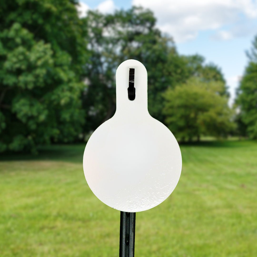 JC Steel Targets 8" Round 3/8" Thick Slotted Hook AR500 Steel Target 8R-38-SH