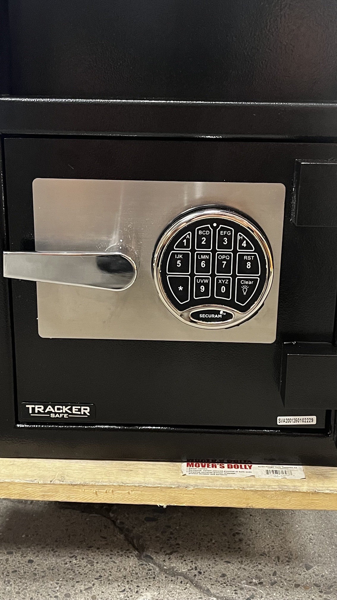 Close-up view of the digital lock it comes with. 