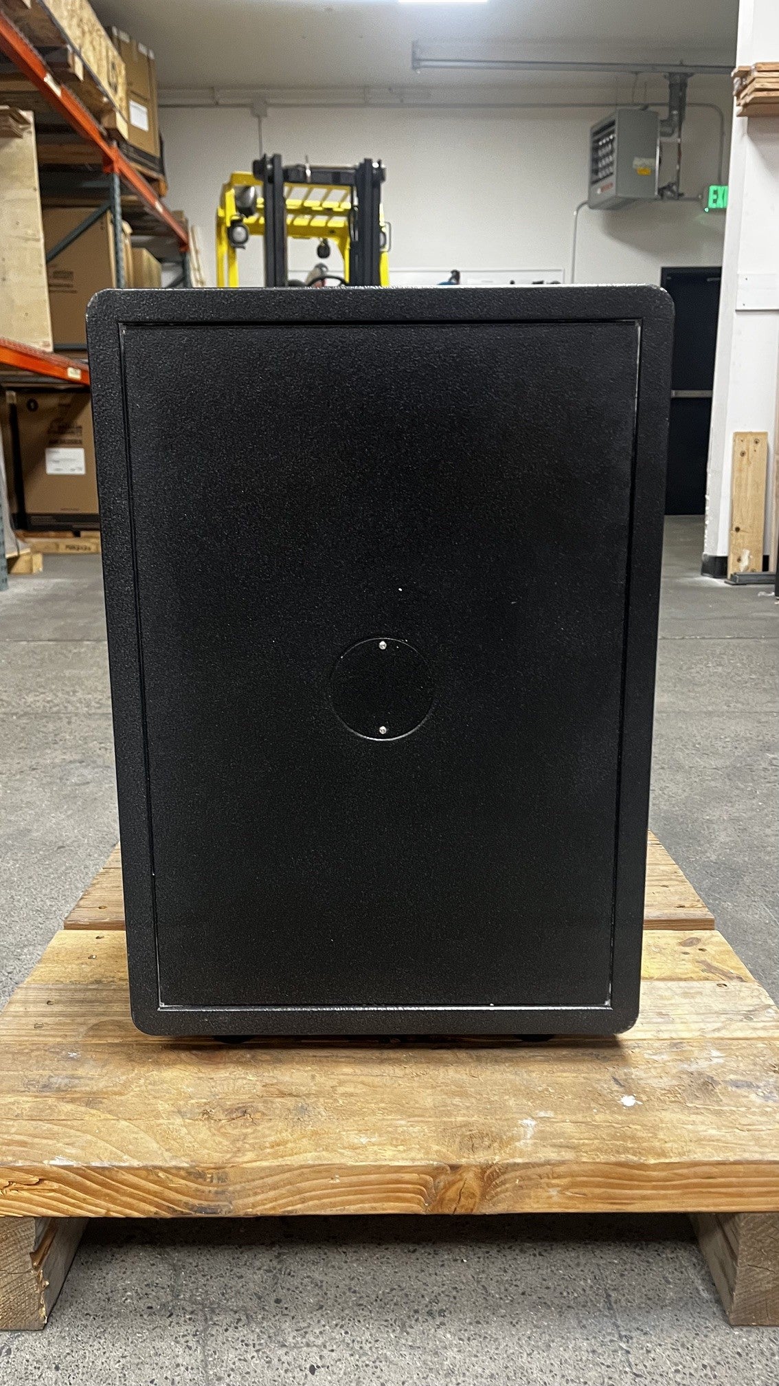 View of the back side of the safe. 