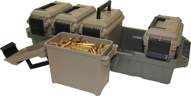 MTM AC5C 5-Can Ammo Crate Mini Individual Crate Pulled Out Full of Ammo