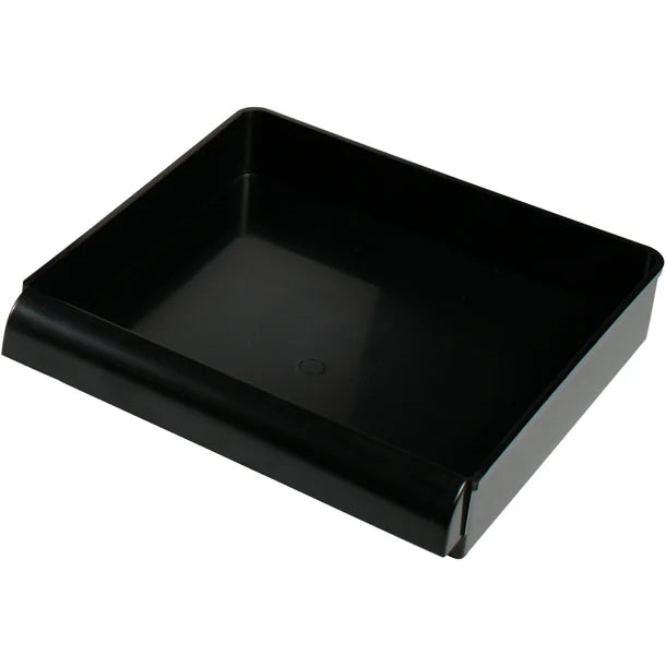 Barska AX14198 FV Pro 500 included shelf tray accessory shown alone, a black plastic organizer tray used to divide and organize the safe interior