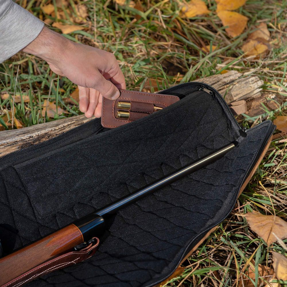 Hey Rugged The Padding Rifle Bag Sawatch 46 Inch Rifle Case - Navy/Orange, Rugged Fabric, Foam ...