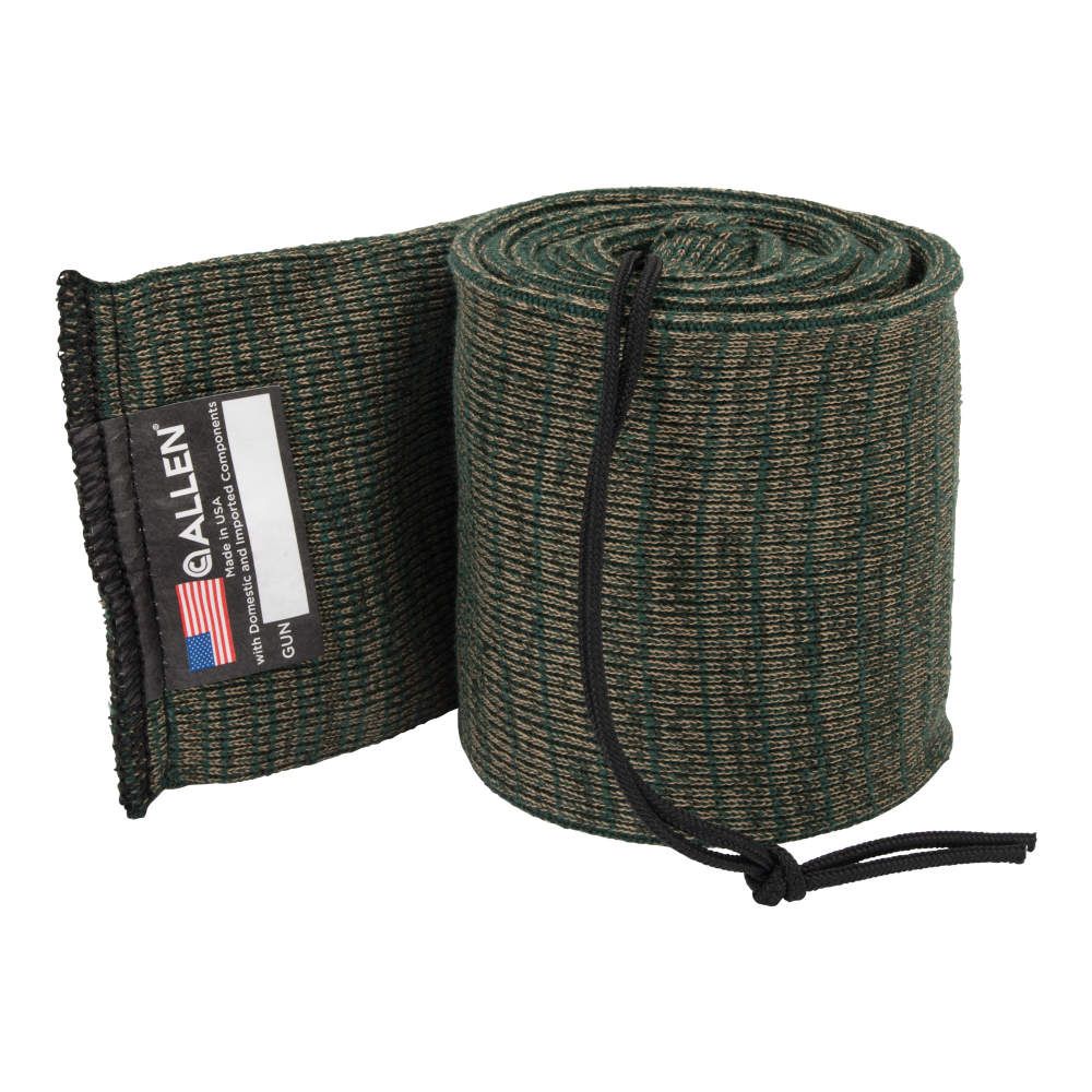 Allen 133 Knit Gun Sock for Rifle/Shotguns Heather Green 52" Rolled Up