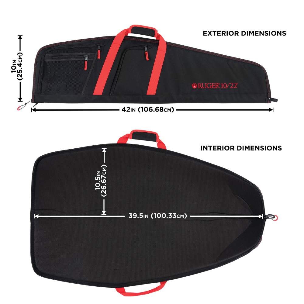 Allen 375-40 Ruger Flagstaff 10/22 Rifle Case Black/Red 40