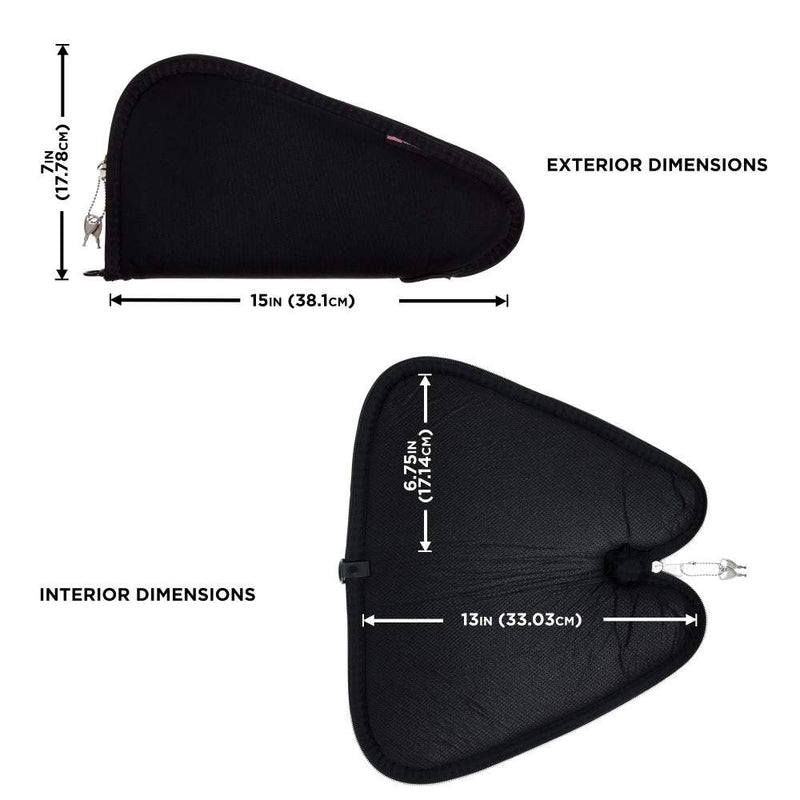 Allen 74-13 Endura Locking Handgun Case Black 13