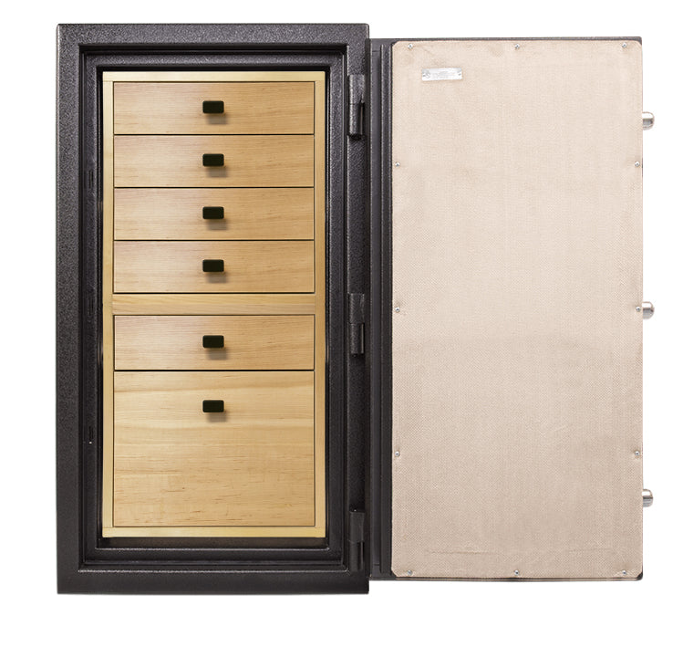 AMSEC BF3416 RSC Rated Jewelry Safe Black Front Open.