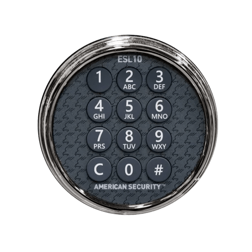 AMSEC ESL10 Electronic Digital Backlit Lock Chrome
