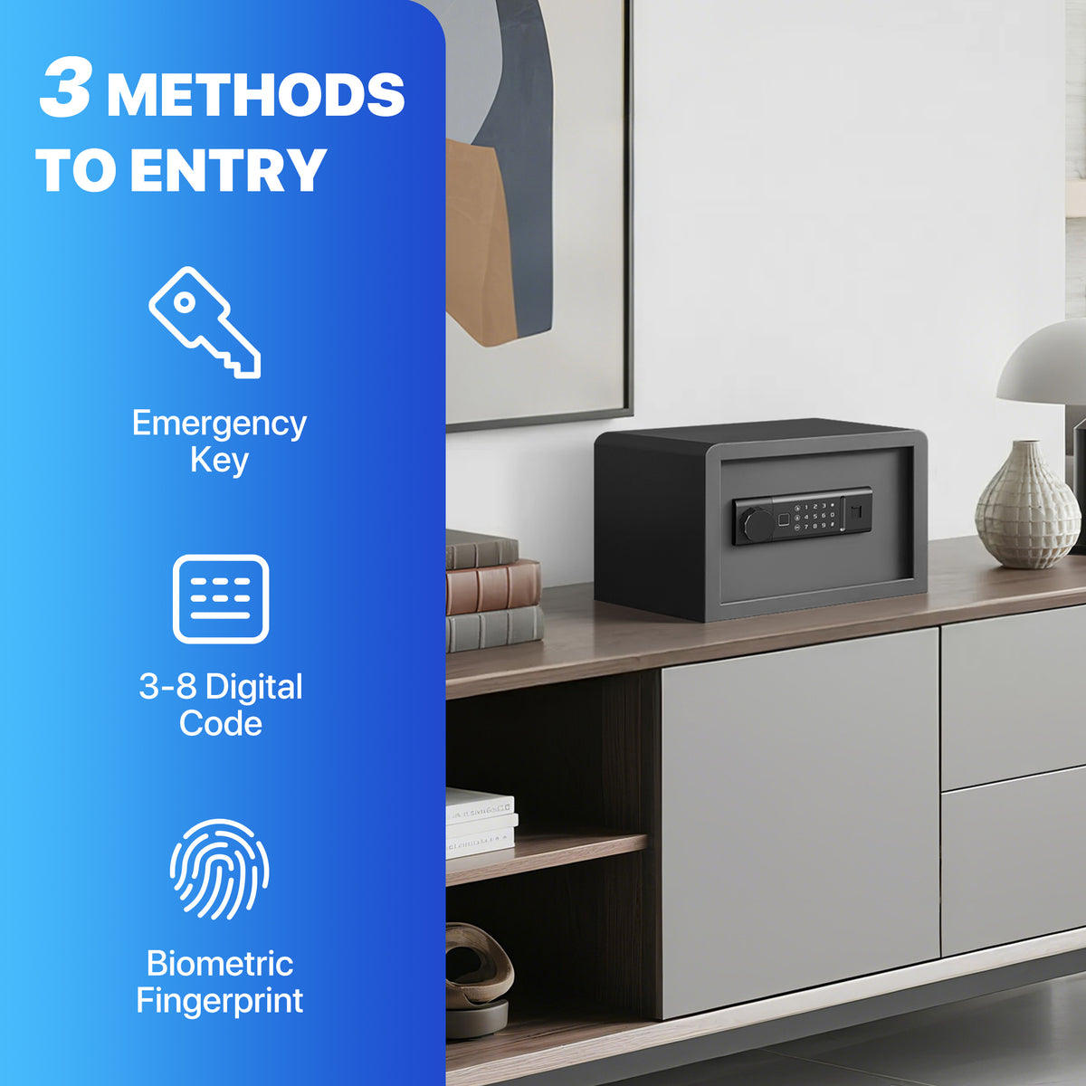 RPNB RP20FSA Biometric Home Safe 3 Methods of Entry
