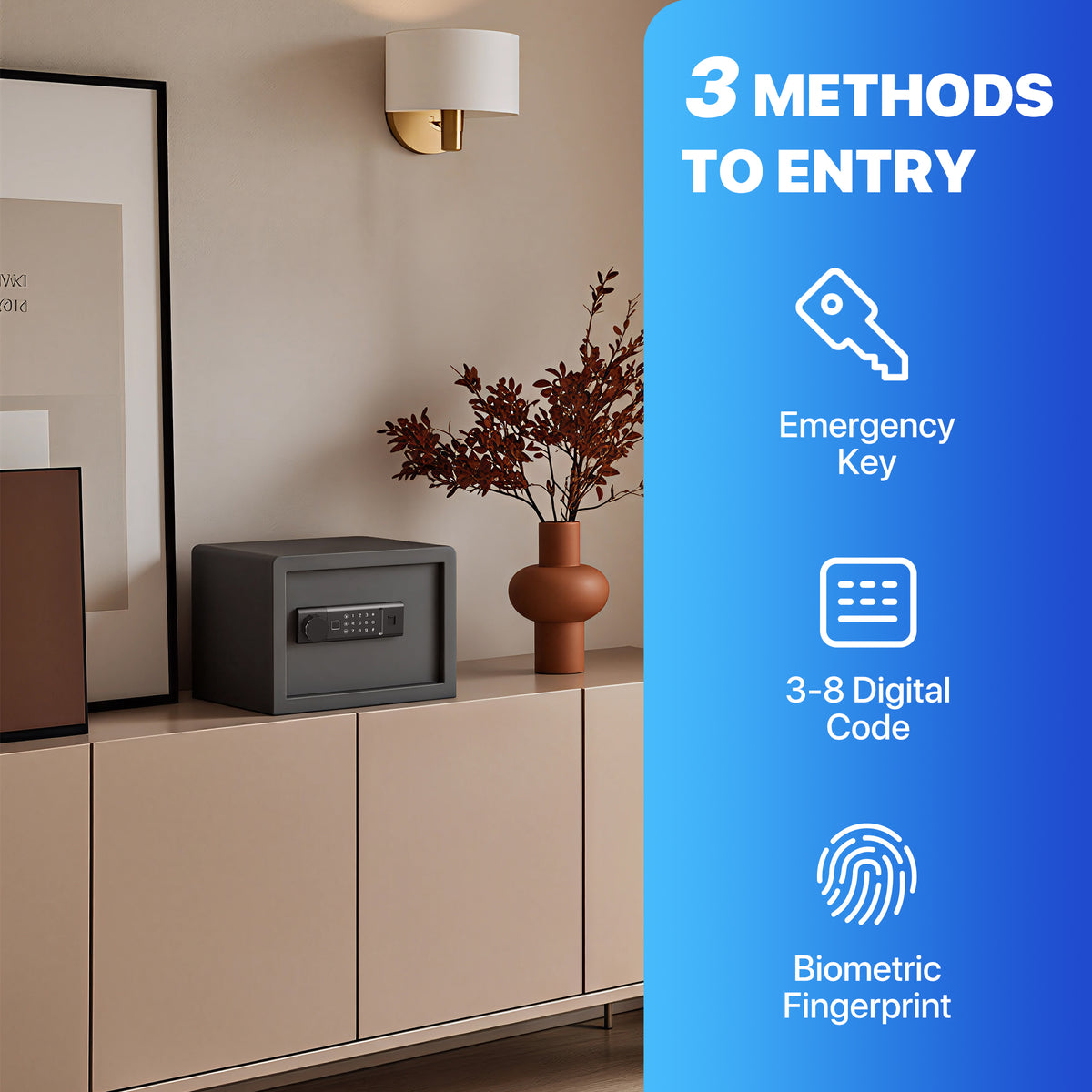 RPNB RP25FSA Biometric Home Safe 3 Methods of Entry